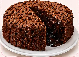 Bolo vulcão de chocolate