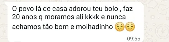 Print de conversa no WhatsApp com a cliente Daiana elogiando a Camila