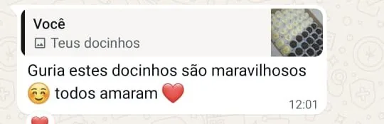 Print de conversa no WhatsApp com a cliente Patrícia elogiando a Camila